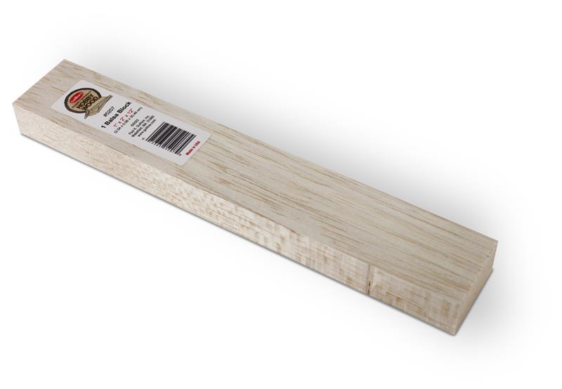 Balsa Wood Block - 1" x 2" x 12"