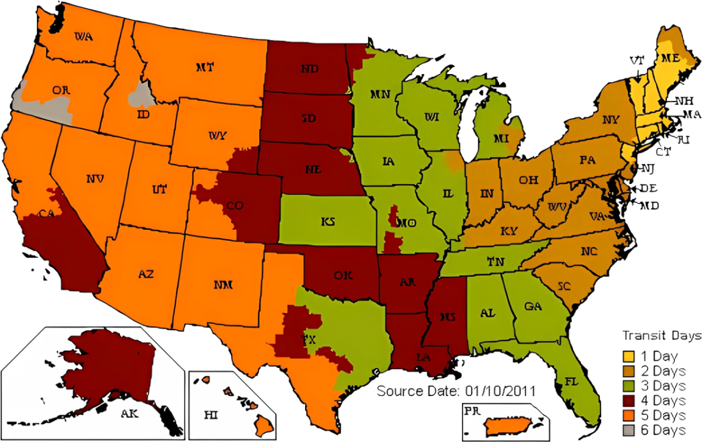 UPS Map UPS Map