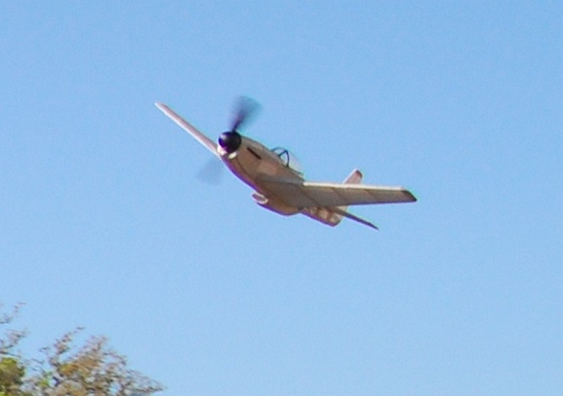 P-51 Mustang flying
