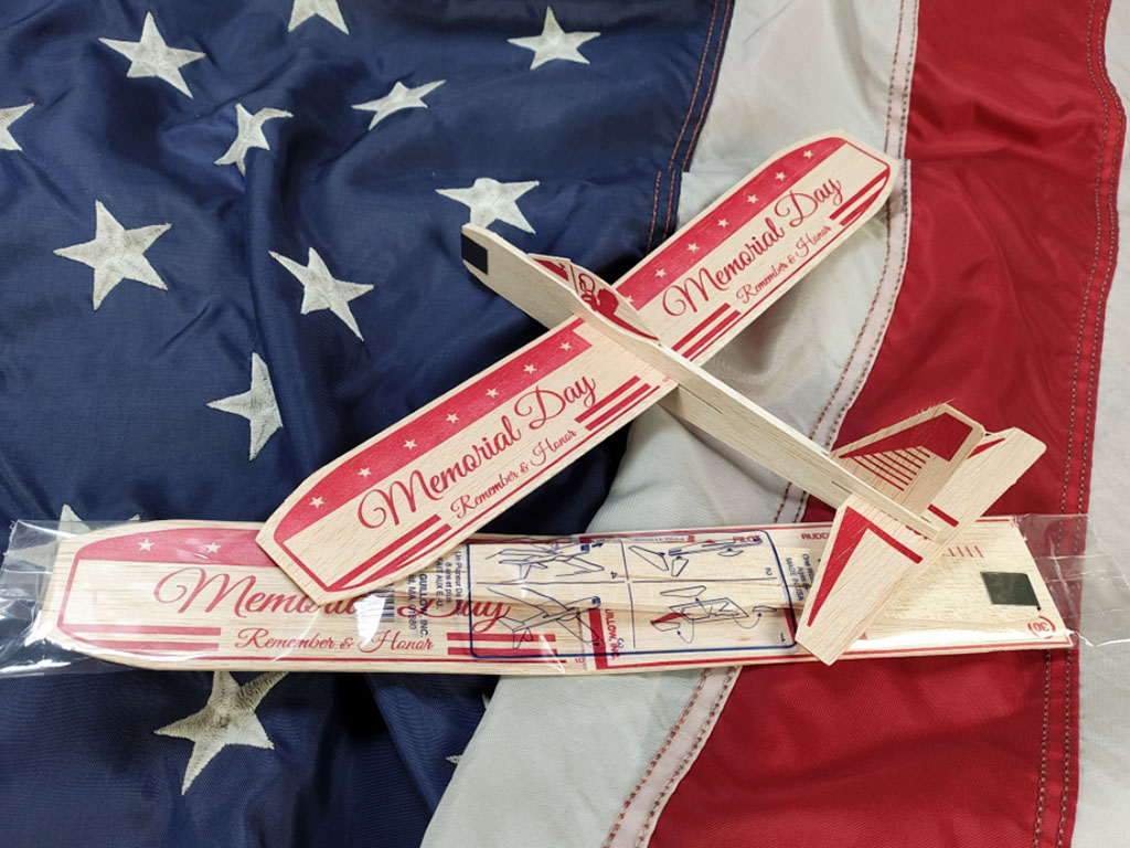 12" wingspan Memorial Day glider