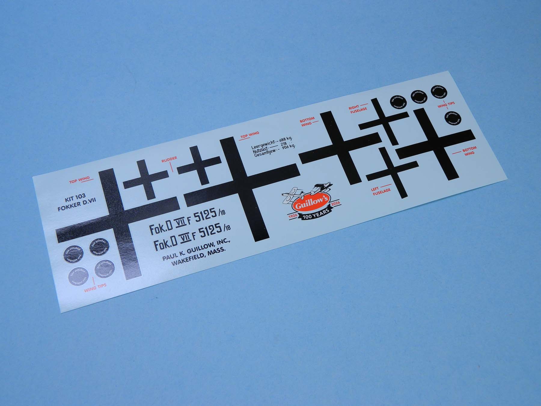 103 Decal Sheet